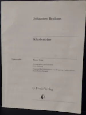 Brahms Violin Sheet Music Klavier Violin Sheet Pull Out Only G Henle Verlag VG • $9.90