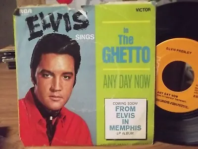 B7*pic Sleeve*elvis The Ghetto /any Day Now Orange Rca Records • $15