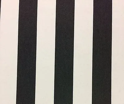 $27 • Buy Ballard Design Canopy Stripe Black White Sunbrella Outdoor Fabric 1.5 Yard 54 W