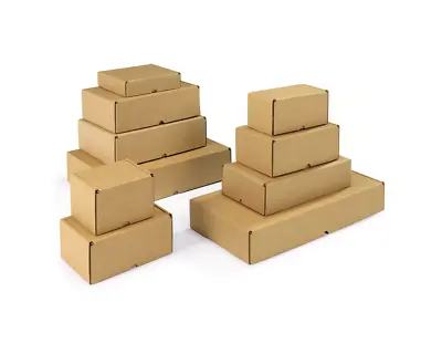 White Or Brown Shipping Cardboard Boxes Postal Mailing Gift Packet Small Parcel • £5.98