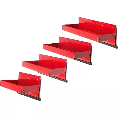 4pc Magnetic Tool Shelf Tray Toolbox Side Bin Storage Cabinet Workshop Organizer • $37.99