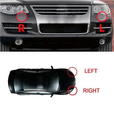 2Pcs Front Bumper Headlight Washer Cap Cover For VW Touareg 2007 2008 2009 2010 • $10.59