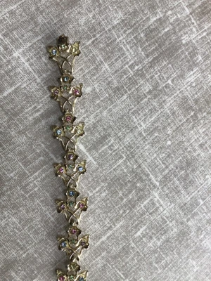 £4.99 • Buy Vintage Paste And Metal Bracelet