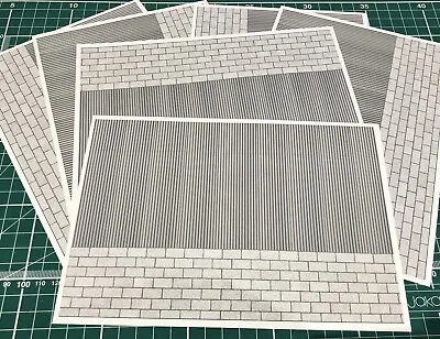 1/43 Diorama  Concrete Block And New Corrugated Sheet 6 X A5 Sheets 0329 • £10