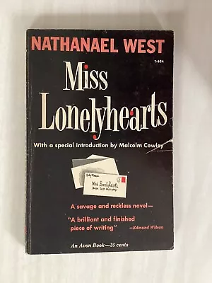 MISS LONELYHEARTS - Nathanael West - Novel - DEPRESSED ADVICE COLUMNIST • $2.98