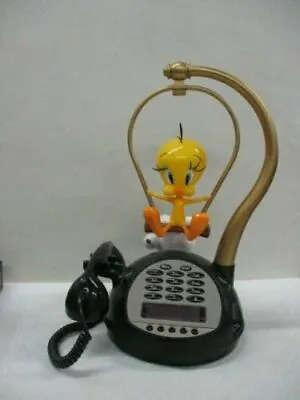 Tweety Bird Moving/Talking Alarm Clock Fm/Am Radio Telephone SEE VIDEO • $45.42