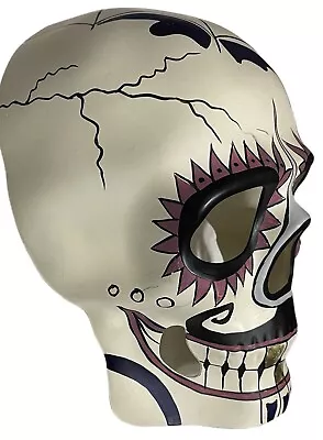 Dia De Los Muertos Mask Day Of The Dead Funny Skull Mask Mustache & Gold Tooth • $29.99