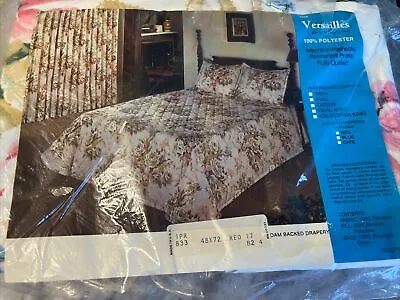 Vintage Flower Granny Curtain 4 Panels Pinch Pleat Drapes Lined Floral48 X72 NEW • $59.99