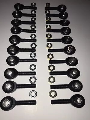 Quarter Midget  5/16 X 5/16-24 ROD ENDS WITH JAM NUTS 20PK (BLACK) • $61.95