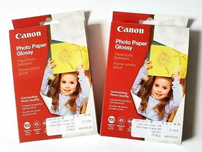 Canon Photo Paper Glossy 2 Pack (200 Sheets Total) 4x6 GP502 45 Lbs 98 ISO NEW • $19.95