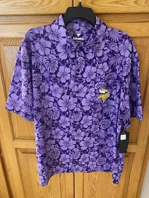 NWT Mens Fanatics MN VIkings NFL Football Hawaiian Shirt XL • $29.99