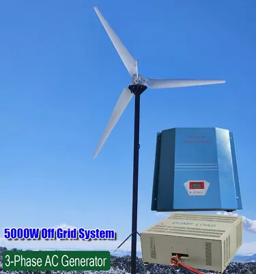 5000W Wind Turbine Generator Kit Wind Power W/ Off Grid Hybrid Charge Controller • $499.99