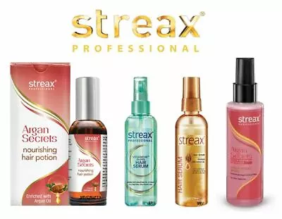 Streax Pro Hair Serum VITA GLOSS Vitamin E Walnut Conditioner Straighten Ironed • £5.49