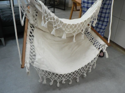 £25 • Buy Chair Swing Hanging Rope Round Macrame Tassels Chair Seat Outdoor Indoor