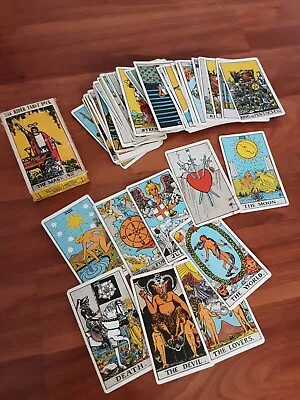 The Rider Tarot Card Deck The Magician Switzerland 1971 Vintage Complete Used • $39.99