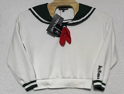 NEW Dolls Kill X InuYasha Kagome Cosplay Cropped Sailor Sweatshirt Womens M Read • $59.99