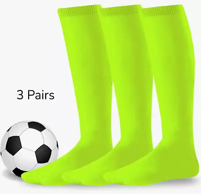 Kids Soccer Socks Toddler Soccer Socks Neon Girls Knee High Boys Soccer Socks • $10.88