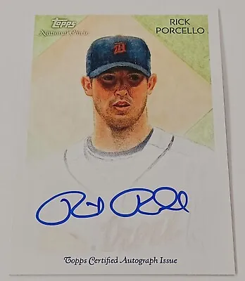 2010 Topps Rick Porcello Auto 25 Umbrella Back Autograph National Chicle Detroit • $30