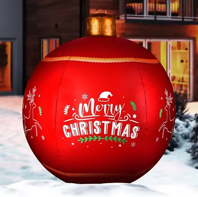 $23.98 • Buy 31  Large Light Up PVC Inflatable Christmas Decorations Ball With Timed Outdoor