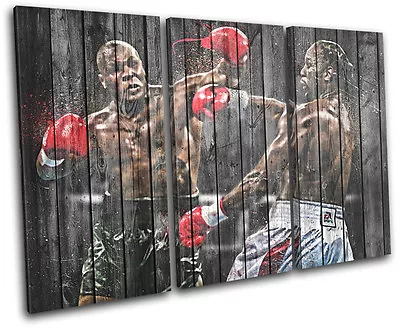 Mike Tyson Lennox Lewis Sports TREBLE CANVAS WALL ART Picture Print • £34.99