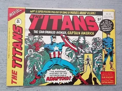 Vintage 1976 THE TITANS Comic #22 UK Marvel Bronze Age  • £4.45