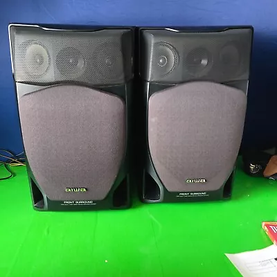 Aiwa Twin 3 Way Speakers Black SX-FZ1800 • £40