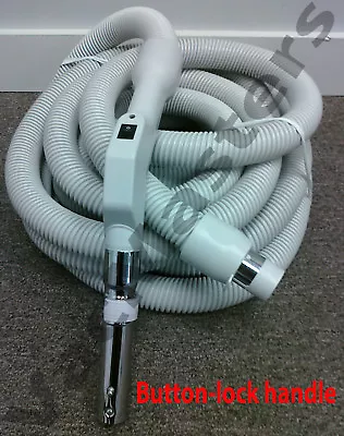 35' Low-Volt Button-Lock Central Vacuum Hose - Fits Vacuflo  Universal  Valves • $129.99