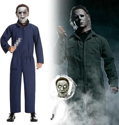 Michael Myers Costume For Adults Halloween Cosplay With Mask Knife Jumpsuit • $24.95