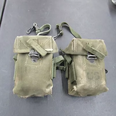 US GI M-56 Small Arms Pouch 62' Vietnam Date X2 Matched Up Need Repair  (MT4) • $18