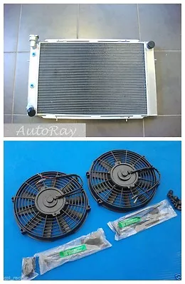 Aluminum Radiator&Fans For Holden Statesman WB V8 UTE SEDAN 253 & 308 80-84 52mm • $205