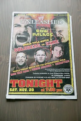 * Rare 2003 Vintage Wwe Event Poster Sf Raw Promo Goldberg Wcw Ecw Rvd Jericho * • $180