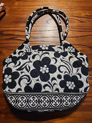 Vera Bradley Night & Day Black & White Satchel/Shopper/ Tote  • $25