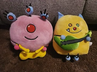 Disney Store Happy Monster Band 8'' L.O. & INK PLUSH LOT Pink Yellow Guitar • $139.99