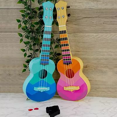 Kids Ukulele Toy Beginners 4 Strings Small Guitar Children Musical Instrument • £13.19