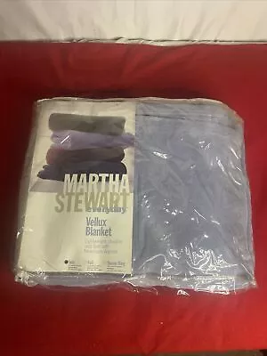 Martha Stewart Vellux Blanket Twin 66x90 Brand New Blue Lightweight • $37.77