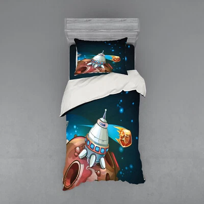 $85.99 • Buy Ambesonne Cartoon Design Bedding Set Duvet Cover Sham Fitted Sheet In 3 Sizes