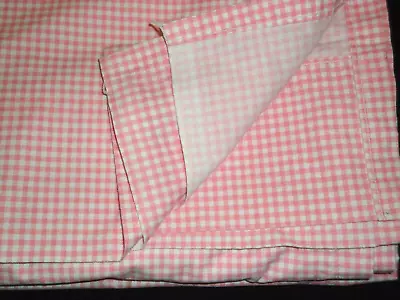 Martha Stewart Pink  & White Gingham (1) Twin Flat Sheet 66 X 96 Cotton Blend • $22.40