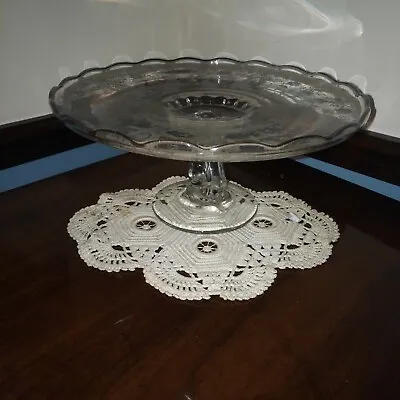 Vtg New Martinsville ? Viking Prelude Pedestal Footed Cake Pie Stand Plate Dish  • $44
