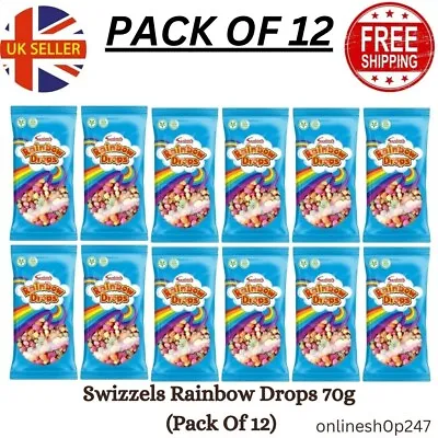 Swizzels Rainbow Drops  12 X (Pack Of 6x70g) • £18.90