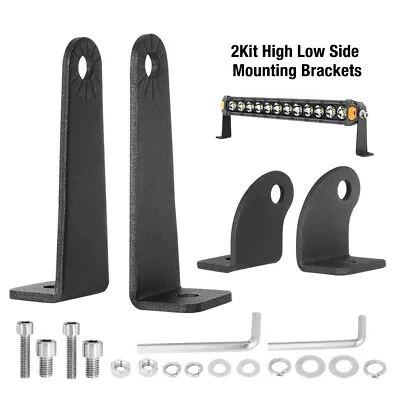 2-Pack Mounting Brackets Side Rotating For LED Work Light Bar Universal Holder • $12.99
