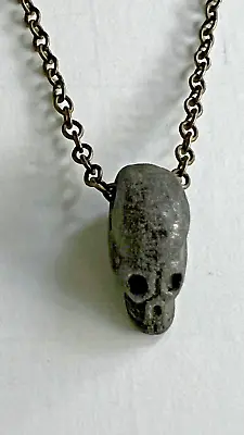 American Eagle Outfitters Mens Chain Necklace Skull Charm Nwt Rare • $17.99