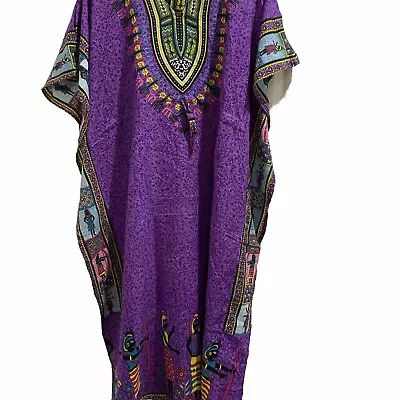 Kaftan Maxi Dress Plus Size Purple Tribal • $12