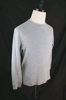 Eddie Bauer Thermal Shirt Waffle Knit Long Sleeve Gray Men's Size Large • $10