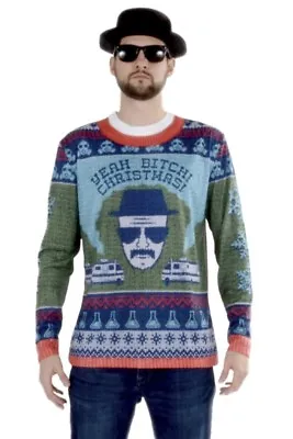 Faux Real Breaking Bad Walter White Ugly Christmas Sweater Shirt Costume F153168 • $35.99