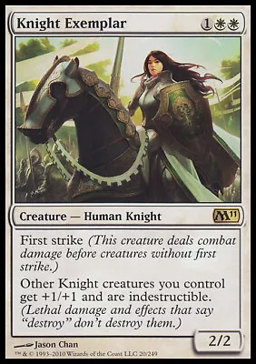 MTG Magic The Gathering Knight Exemplar (20/255) Magic 2011 LP • $2.45