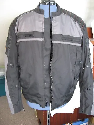 Western Land Leather Harley Motorcycle Riding Gear Jacket - Padded + Liner - XL • $89.95