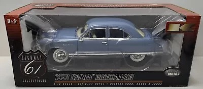 Highway 61 - Blue 1953 Kaiser Manhattan - 1:18 Scale - New In Box • $189.99