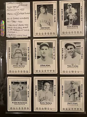 1979 Diamond Greats Cincinnati Reds Team Set Baseball Cards • $20