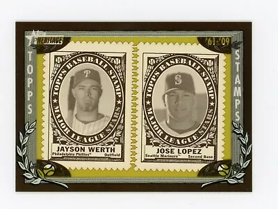 2010 Topps Heritage Stamp Panel /50 Jayson Werth & Jose Lopez • $19.99