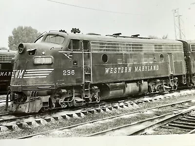 DH) Artistic Photograph 1974 Western Maryland Railroad Train Engine 236 • $14.50